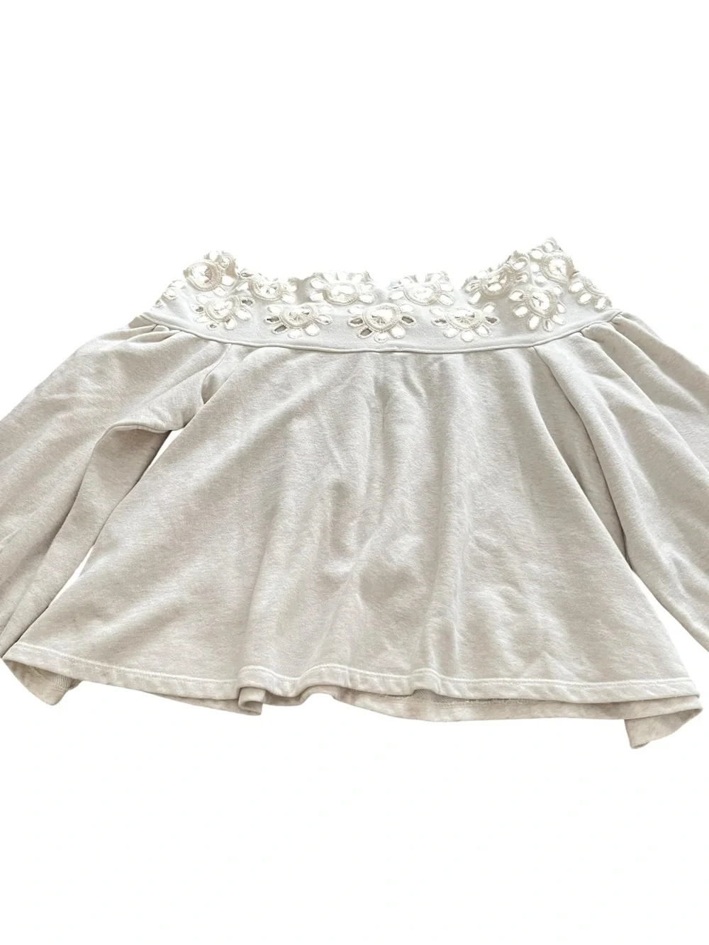 Anthropologie Maeve Eyelet Babydoll Blouse
